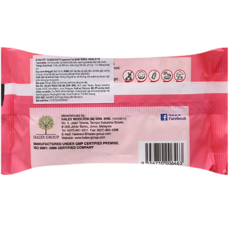 Khăn ướt Tender Soft Baby Wipes hương thơm nhẹ gói 30 miếng 8