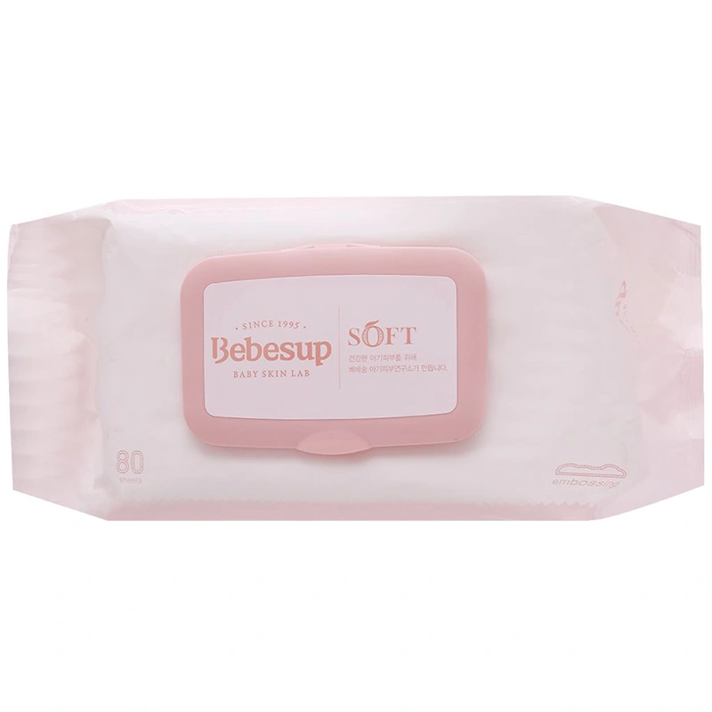 Khăn ướt Bebesup Soft hương tự nhiên gói 80 miếng 1