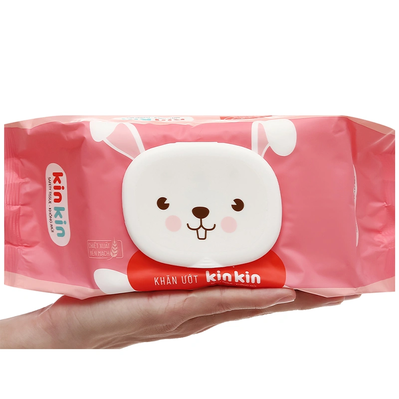 Khăn ướt Kin Kin không mùi gói 100 miếng - Màu ngẫu nhiên 4