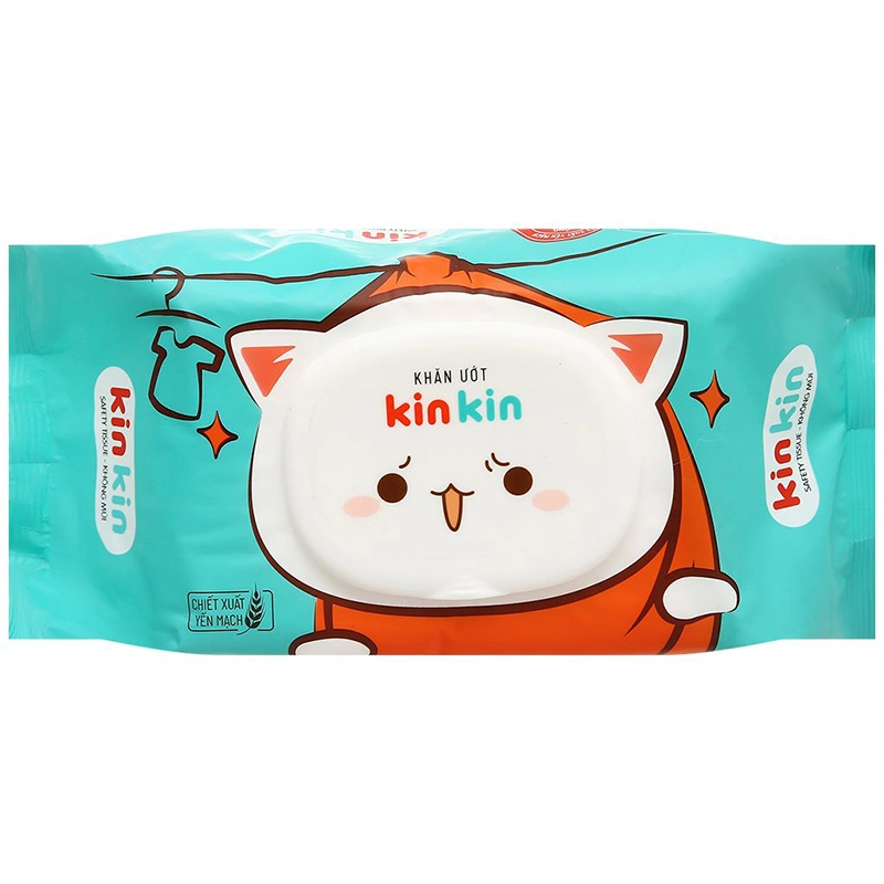 Khăn ướt Kin Kin không mùi gói 100 miếng - Màu ngẫu nhiên 6