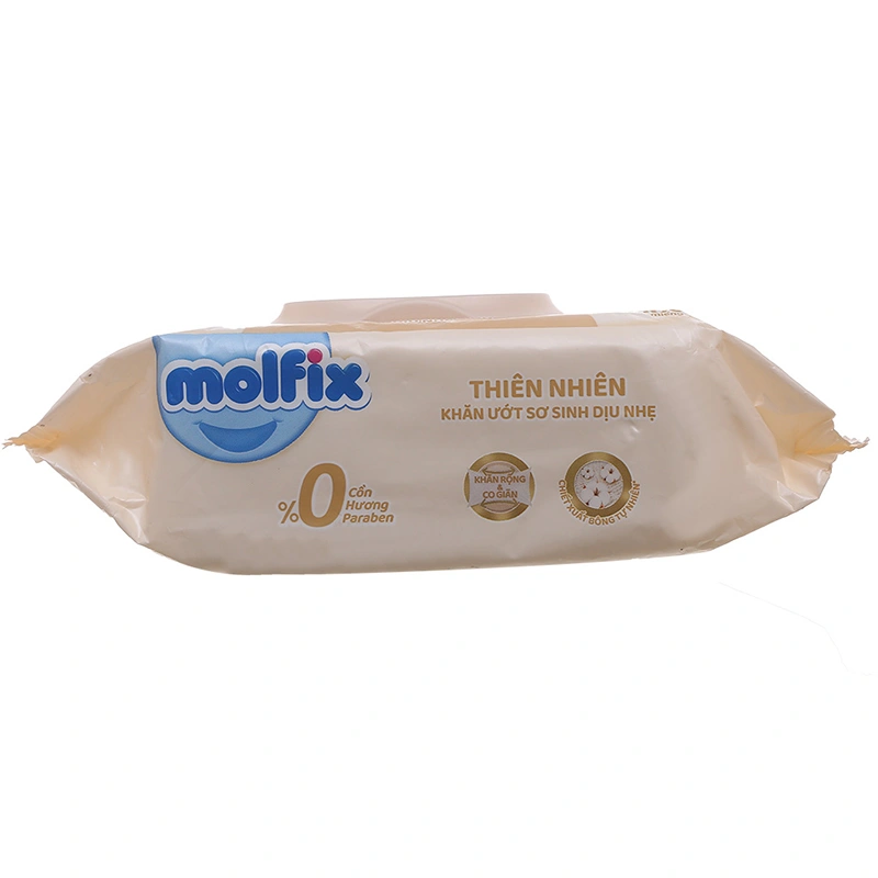 Combo 2 khăn ướt Molfix sơ sinh dịu nhẹ không mùi gói 100 miếng 11