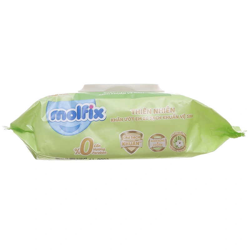 Thùng 12 khăn ướt Molfix sạch khuẩn vệ sinh không mùi gói 100 miếng 2