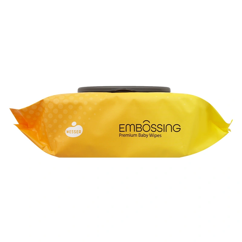 Khăn ướt Wesser dập nổi siêu dày không mùi gói 72 miếng 2