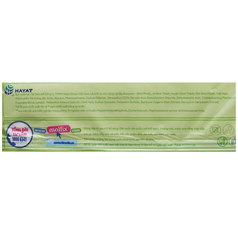 Thùng 12 khăn ướt Molfix sạch khuẩn vệ sinh không mùi gói 100 miếng 20