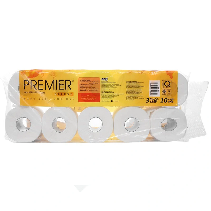 Lốc 10 cuộn giấy vệ sinh PREMIER Deluxe không mùi 3 lớp 2