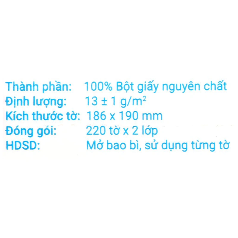 Hộp 180 tờ khăn giấy lau mặt Puri không mùi 2 lớp 17