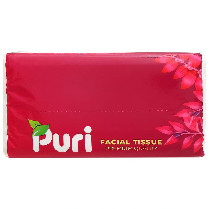 Hộp 150 tờ khăn giấy lau mặt Puri không mùi 3 lớp 17
