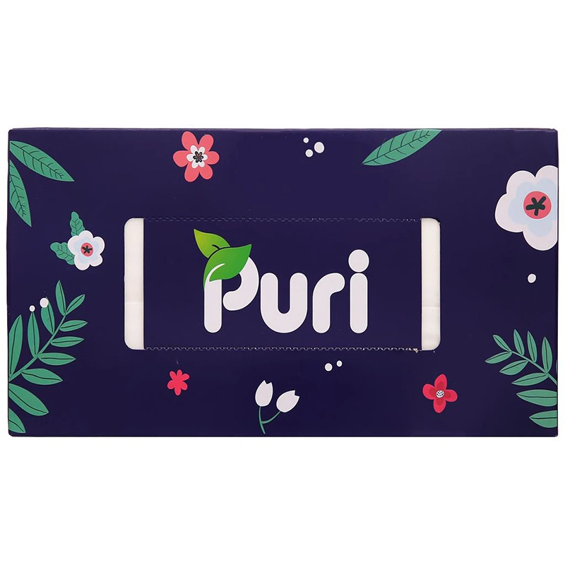 Hộp 180 tờ khăn giấy lau mặt Puri không mùi 2 lớp 2