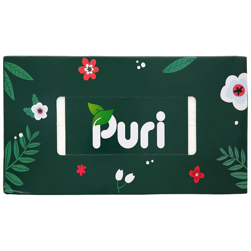 Hộp 180 tờ khăn giấy lau mặt Puri không mùi 2 lớp 7