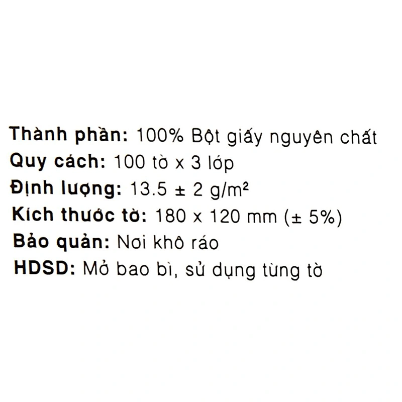Gói 160 tờ khăn giấy lau mặt Lency không mùi 3 lớp 12