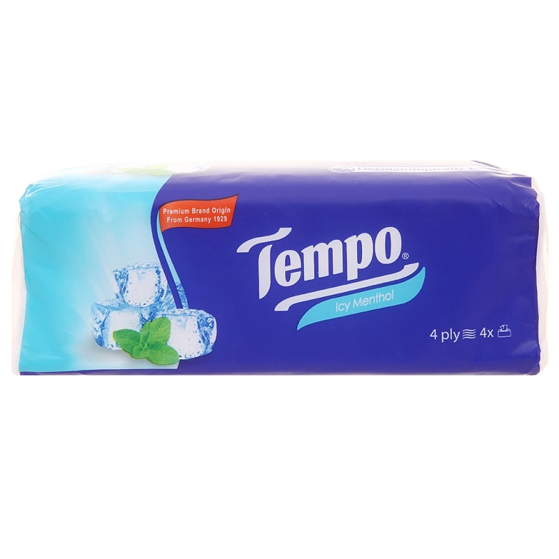 Gói 90 tờ khăn giấy rút Tempo hương bạc hà 4 lớp 4