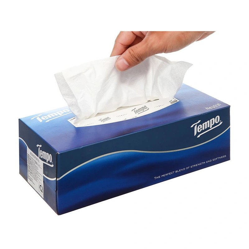 Gói 90 tờ khăn giấy rút Tempo không mùi 4 lớp 10