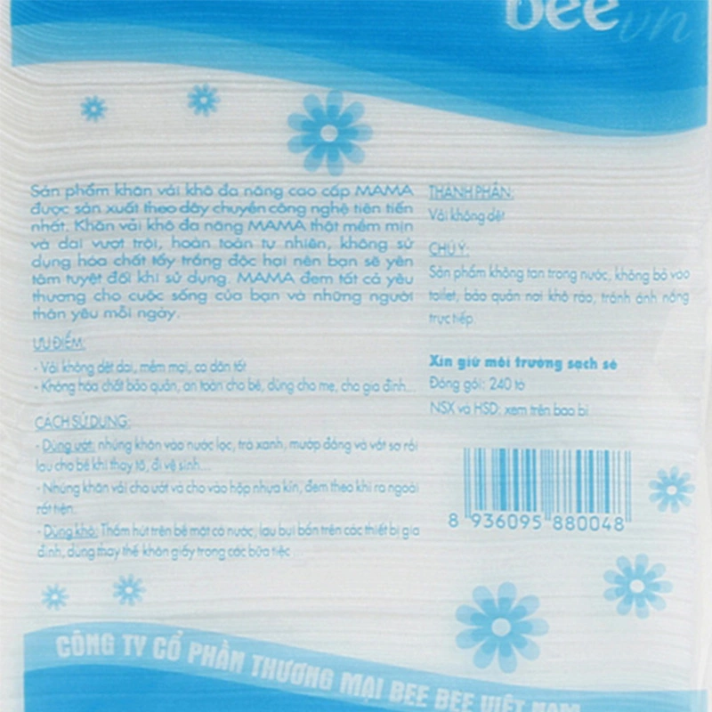 Combo 3 túi khăn vải khô đa năng Mama không mùi 3