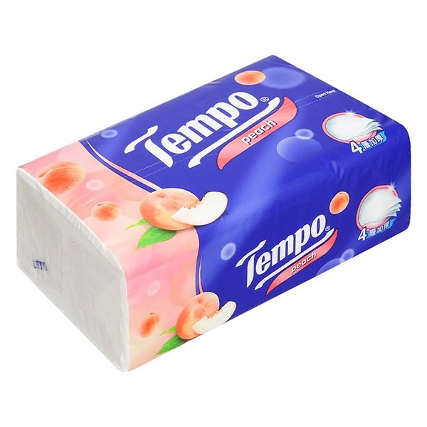 Gói 90 tờ khăn giấy rút Tempo hương đào 4 lớp 1
