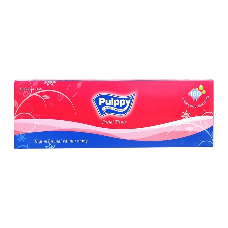 Combo 3 hộp 180 tờ khăn giấy lụa Pulppy không mùi 2 lớp 4