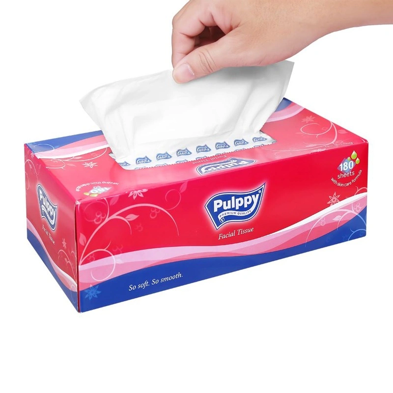 Combo 3 hộp 180 tờ khăn giấy lụa Pulppy không mùi 2 lớp 5