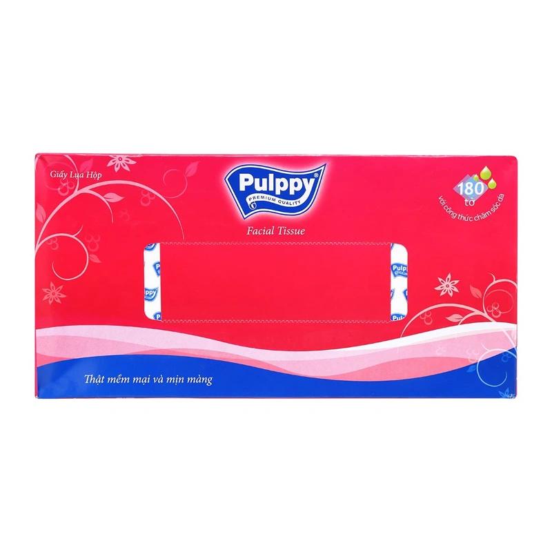 Combo 3 hộp 180 tờ khăn giấy lụa Pulppy không mùi 2 lớp 8