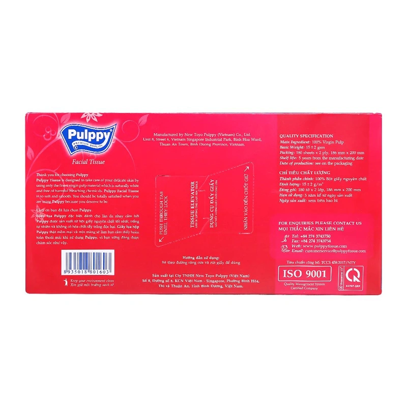 Combo 3 hộp 180 tờ khăn giấy lụa Pulppy không mùi 2 lớp 9