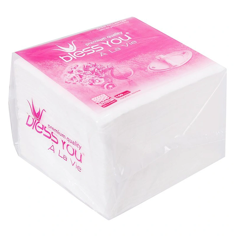 Gói 100 tờ khăn giấy ăn Bless You À La Vie không mùi 1 lớp 3