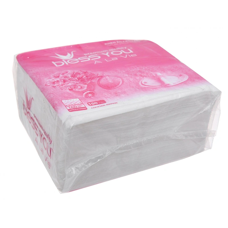 Combo 5 khăn giấy ăn Bless You À La Vie không mùi 1 lớp 33 cm x 33 cm 2
