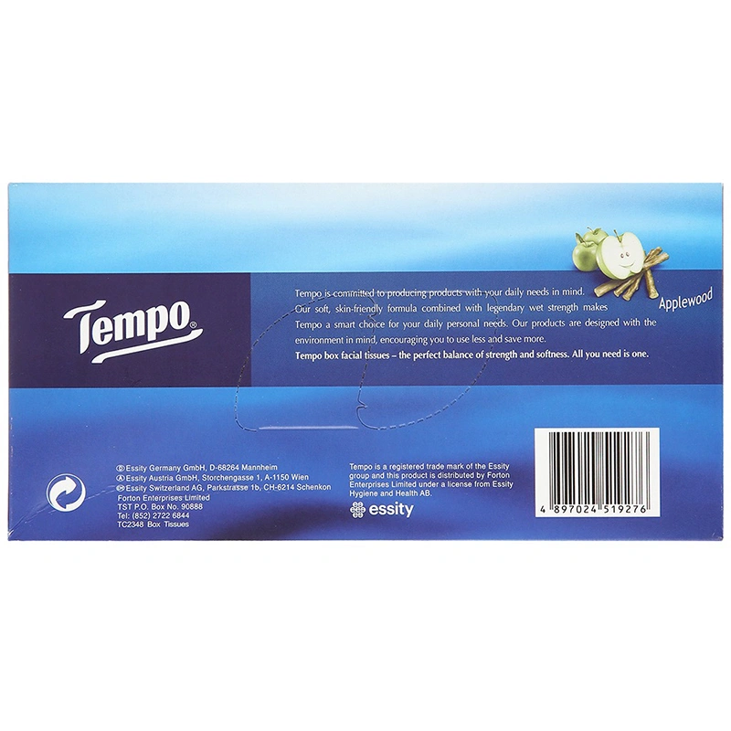 Hộp 90 tờ khăn giấy rút Tempo hương gỗ táo 3 lớp 3