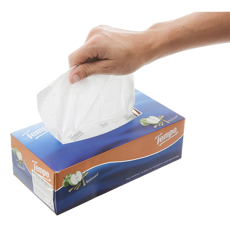Hộp 90 tờ khăn giấy rút Tempo hương gỗ táo 3 lớp 5