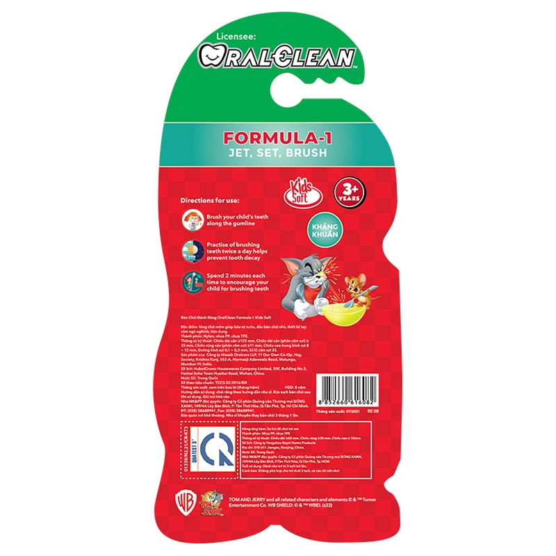 Bàn chải cho bé Oral Clean Formula-1 lông mềm (từ 3 tuổi) - Màu ngẫu nhiên 2
