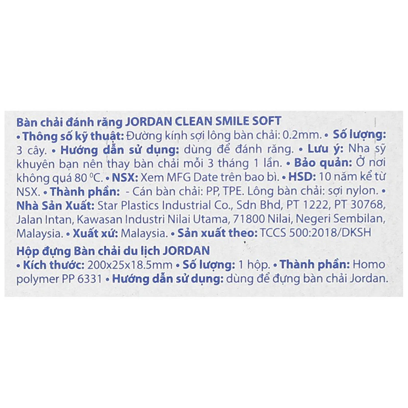 Bộ 3 bàn chải đánh răng Jordan Clean Smile lông mềm 7