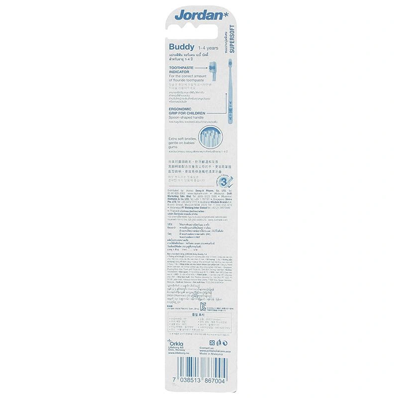 Bàn chải cho bé Jordan Buddy lông siêu mềm (1 - 4 tuổi) - Màu ngẫu nhiên 2