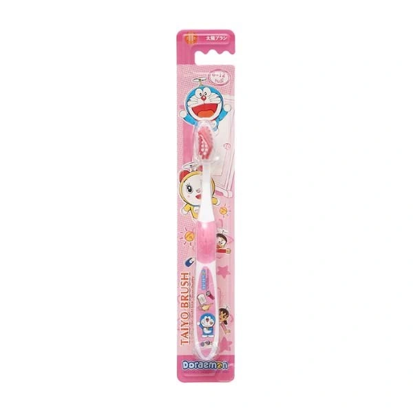 Bàn chải cho bé Taiyo Doraemon lông mềm (6 - 12 tuổi) - Màu hồng 1