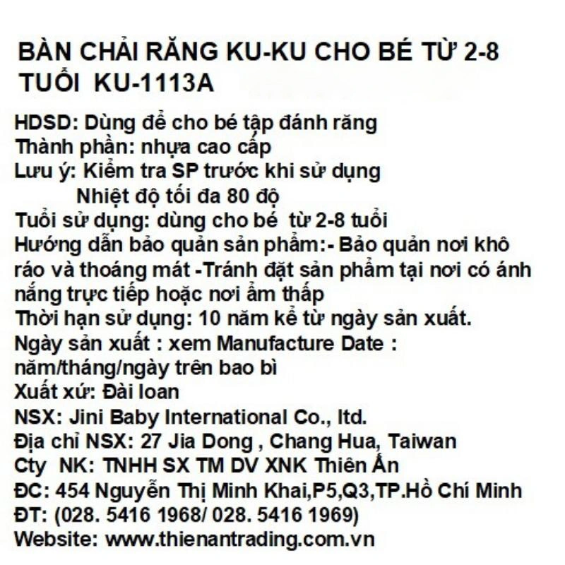 Bàn chải cho bé KuKu KU1113A lông siêu mềm (2 - 8 tuổi) - Màu ngẫu nhiên 9