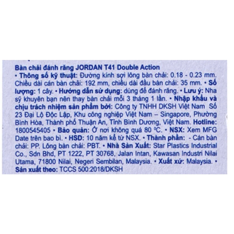 Bàn chải đánh răng Jordan Classic lông cứng vừa - Màu ngẫu nhiên 5