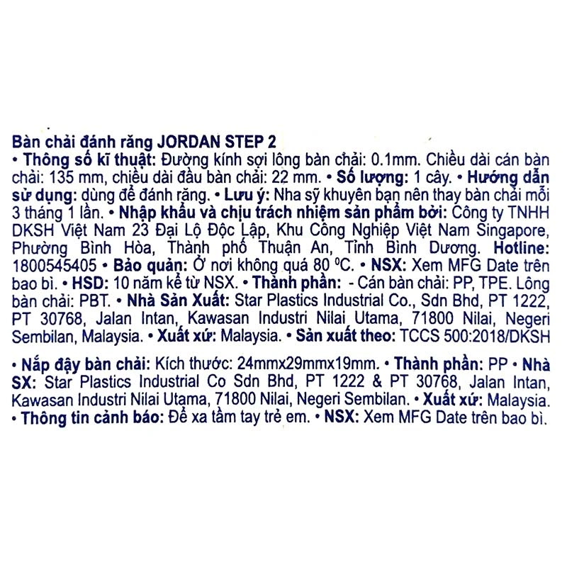 Bàn chải cho bé Jordan Step 1 lông siêu mềm (0 - 2 tuổi) - Màu ngẫu nhiên 9