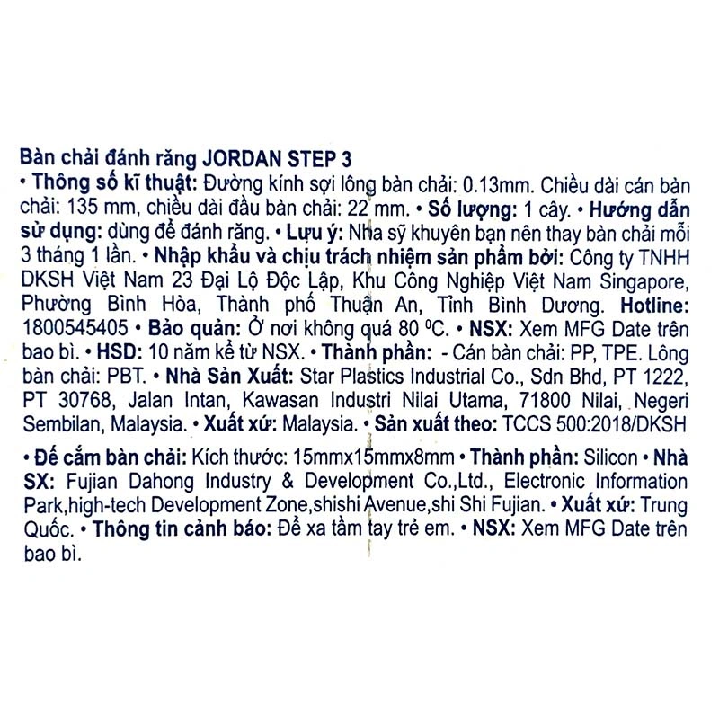 Bàn chải cho bé Jordan Step 3 lông mềm (6 - 9 tuổi) - Màu ngẫu nhiên 6