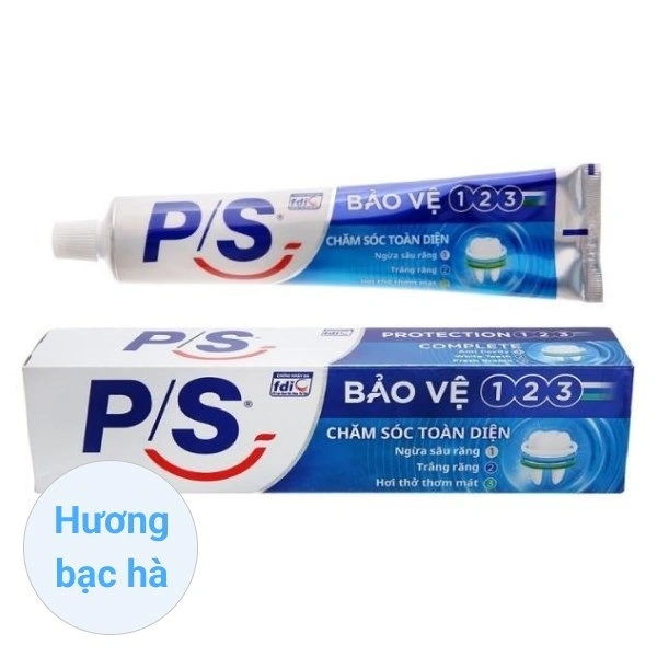 Kem đánh răng từ 6 tuổi P/S Bảo Vệ 123 Chăm Sóc Toàn Diện hương bạc hà 230g 7