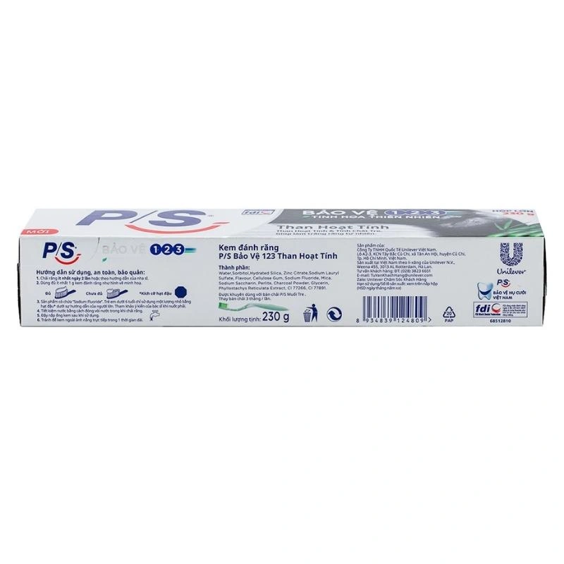 Kem đánh răng từ 6 tuổi P/S Bảo Vệ 123 Tinh Hoa Thiên Nhiên hương lá tre 180g 7