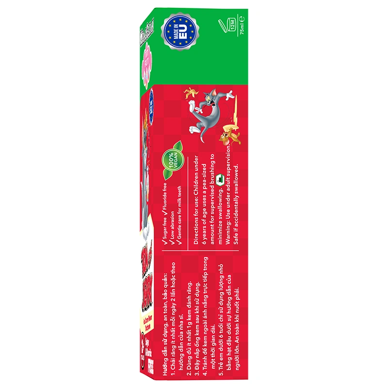 Kem đánh răng cho bé từ 2 tuổi Oral Clean hương kem trái cây 75 ml 3