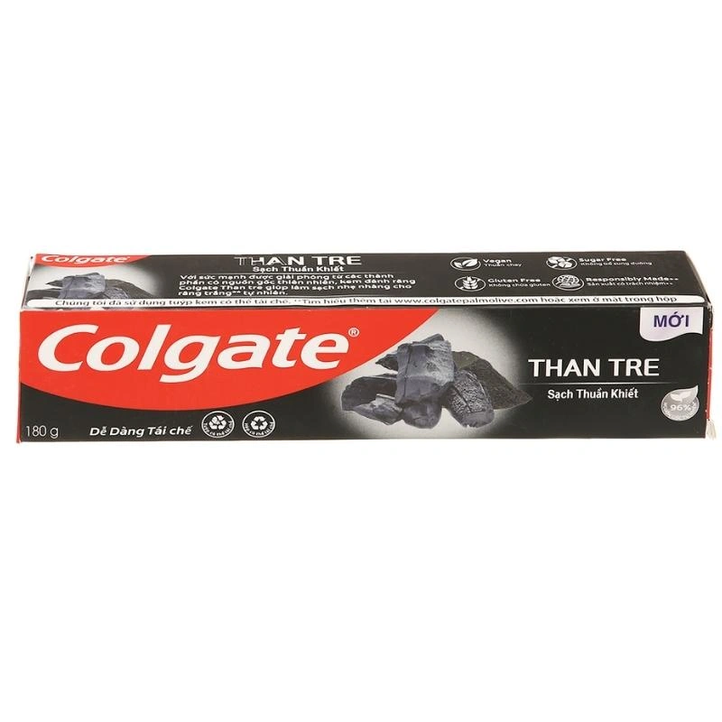 Kem đánh răng từ 6 tuổi Colgate Sạch Thuần Khiết hương than tre 180g 1
