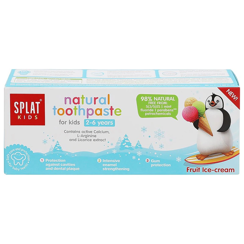 Kem đánh răng cho bé 2 - 6 tuổi Splat Kids hương dâu 50 ml 8