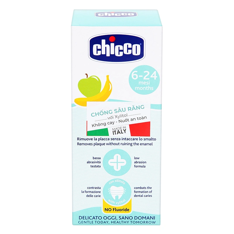 Kem đánh răng cho bé 6 - 24 tháng Chicco hương chuối và táo 50 ml 2