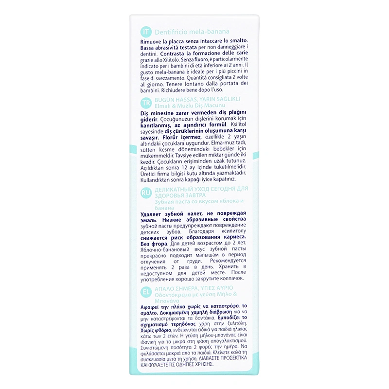 Kem đánh răng cho bé 6 - 24 tháng Chicco hương chuối và táo 50 ml 4