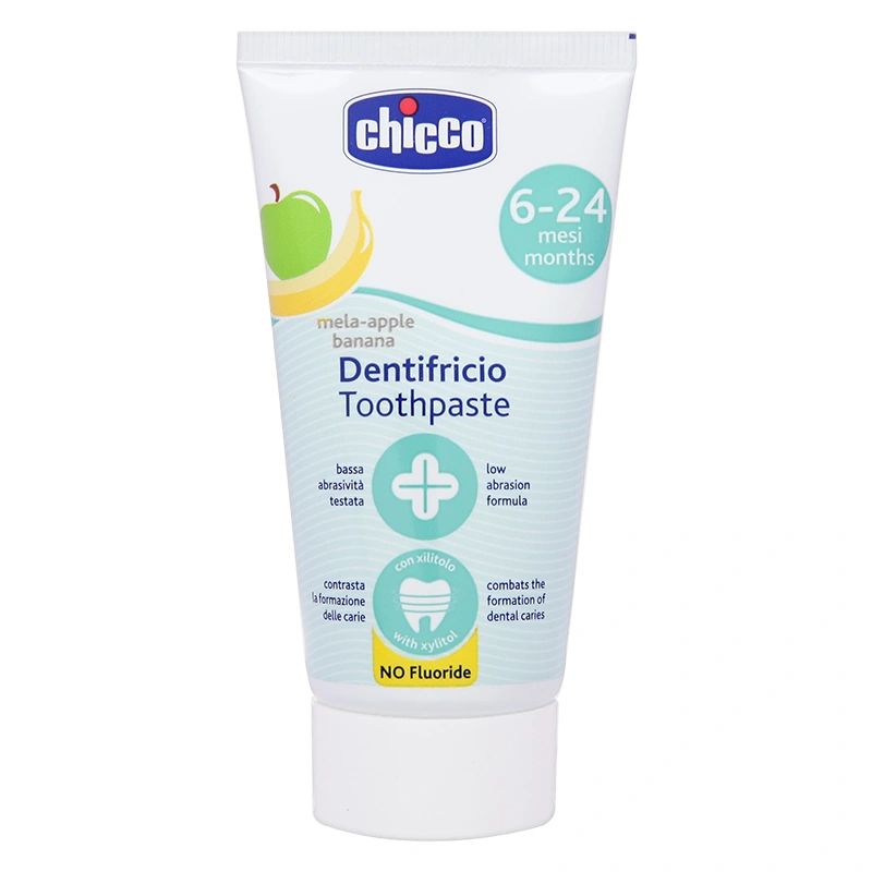 Kem đánh răng cho bé 6 - 24 tháng Chicco hương chuối và táo 50 ml 6