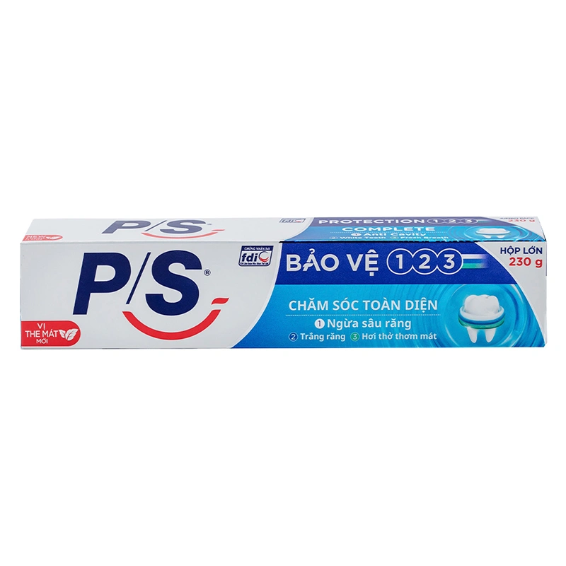 Kem đánh răng từ 6 tuổi P/S Bảo Vệ 123 Chăm Sóc Toàn Diện hương bạc hà 230g 2