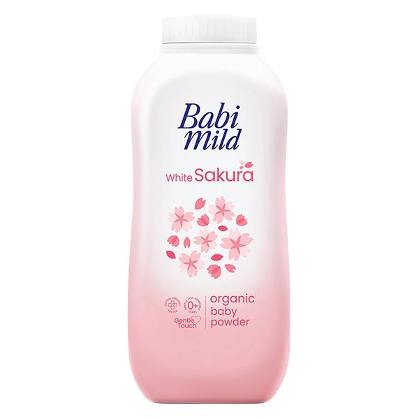 Phấn thơm dưỡng ẩm cho bé Babi Mild White Sakura - Giao bao bì ngẫu nhiên