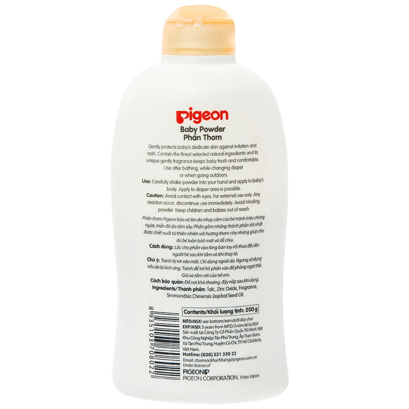 Phấn thơm cho bé Pigeon Baby Powder 200g 2