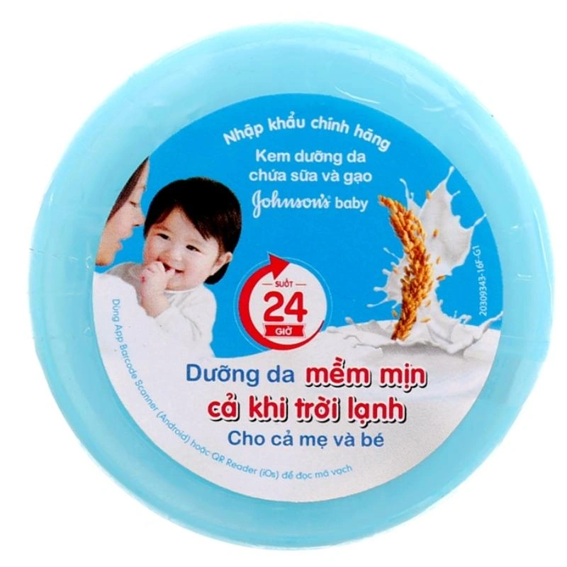 Kem dưỡng da chứa sữa và gạo cho bé Johnson's Baby 50g 2
