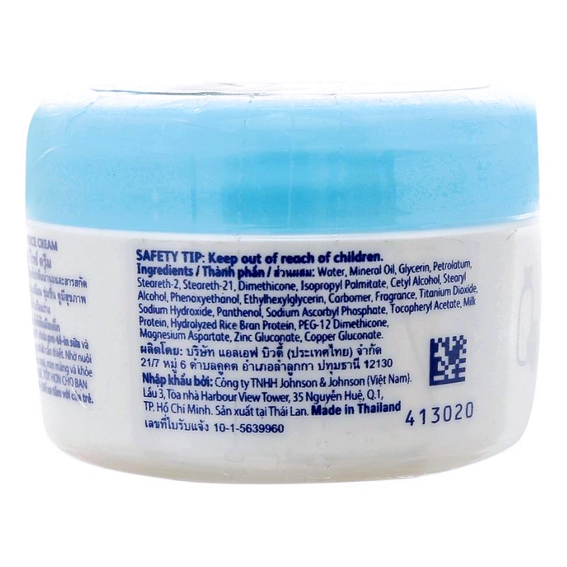 Kem dưỡng da chứa sữa và gạo cho bé Johnson's Baby 50g 3