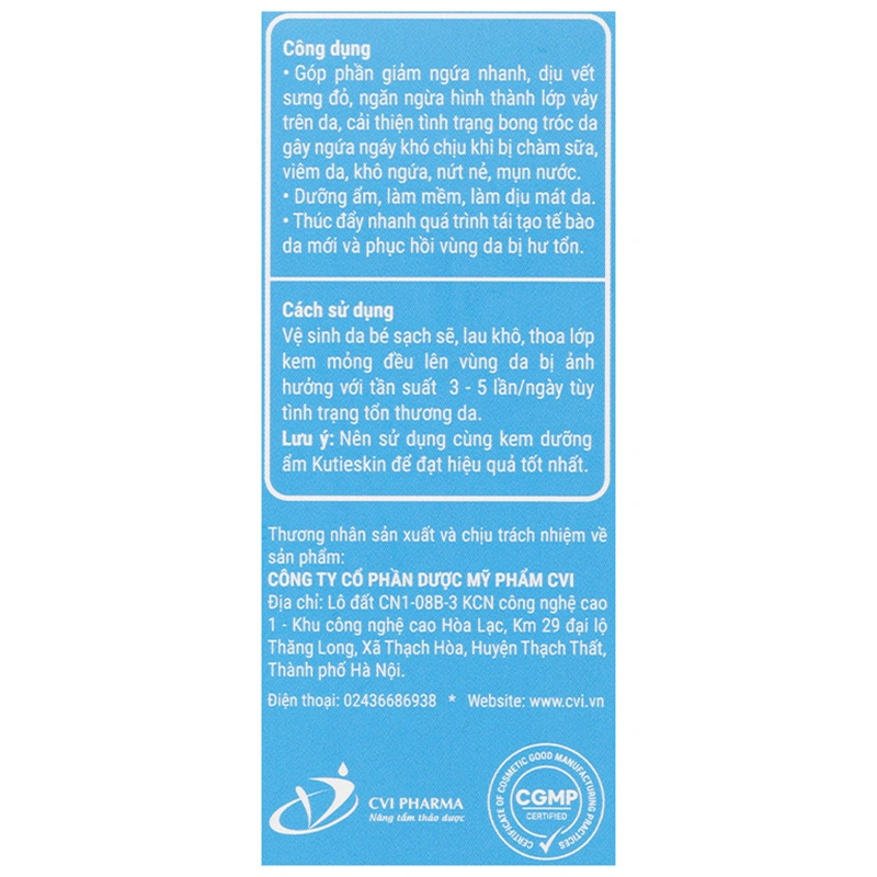 Kem dưỡng ẩm cho bé Kutieskin 30g 29