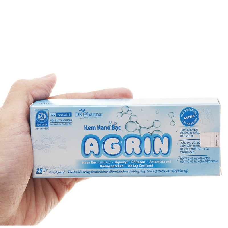 Kem bôi da Nano Bạc cho bé Agrin 25g 4