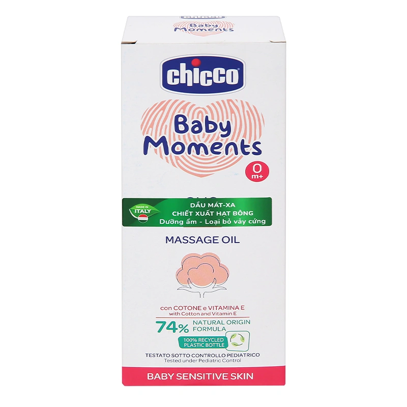 Dầu massage chiết xuất hạt bông cho bé Chicco 200 ml 3
